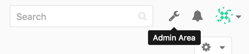 GitLab 主栏的 “Admin area” 图标。