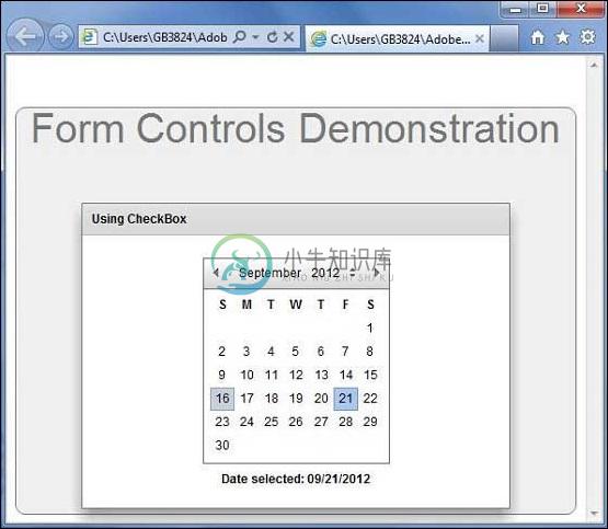 Flex DateChooser控件