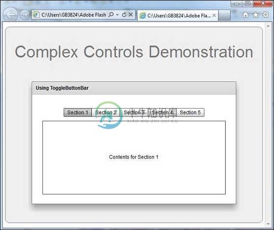 Flex ToggleButtonBar控件