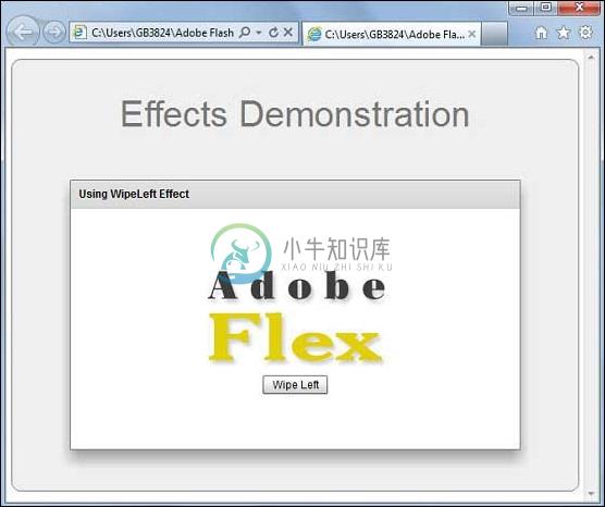 Flex WipeLeft效果