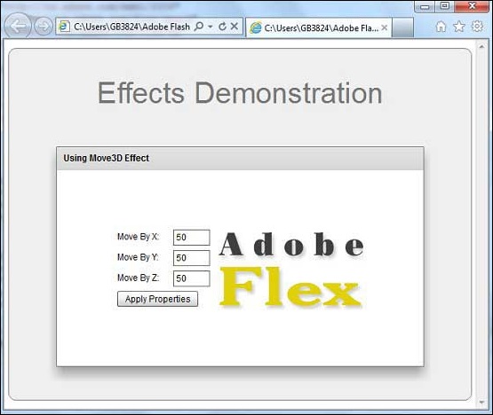 Flex Move3D效果