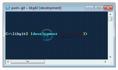 附带了 Posh-Git 扩展包的 Powershell。