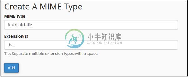 创建MIME类型