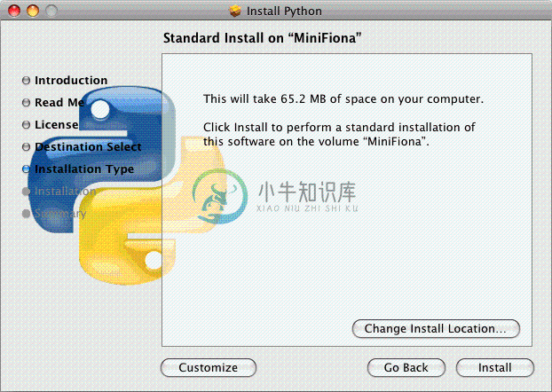 [Python 安装程序: 标准安装画面]