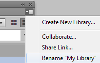 重命名 Creative Cloud Library