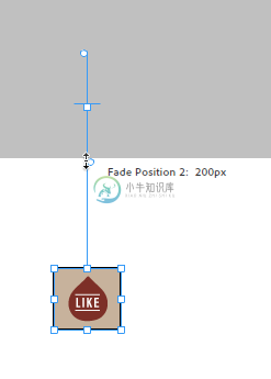 设置“不透明度”手柄的“淡化位置 2”