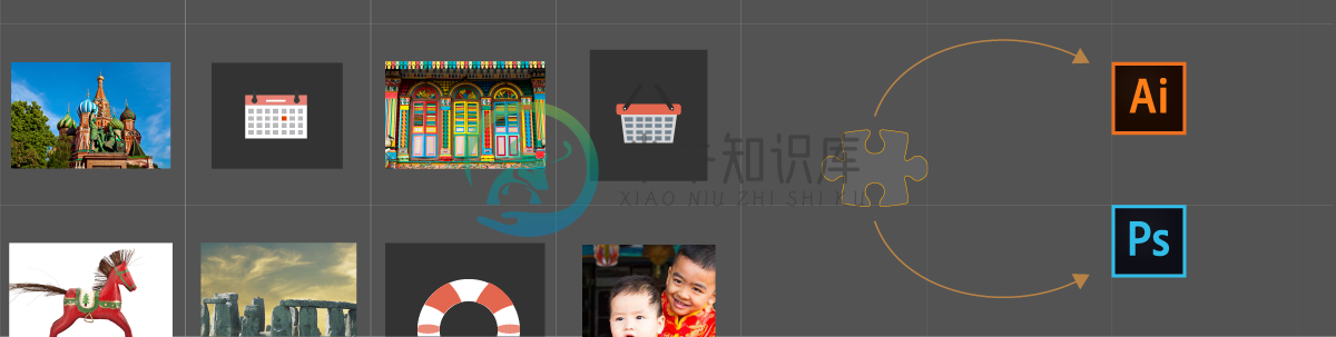 使用 Adobe Bridge 中的 Photoshop 和 Illustrator 扩展