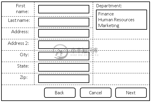 Image: A form arranged using automatic placement.