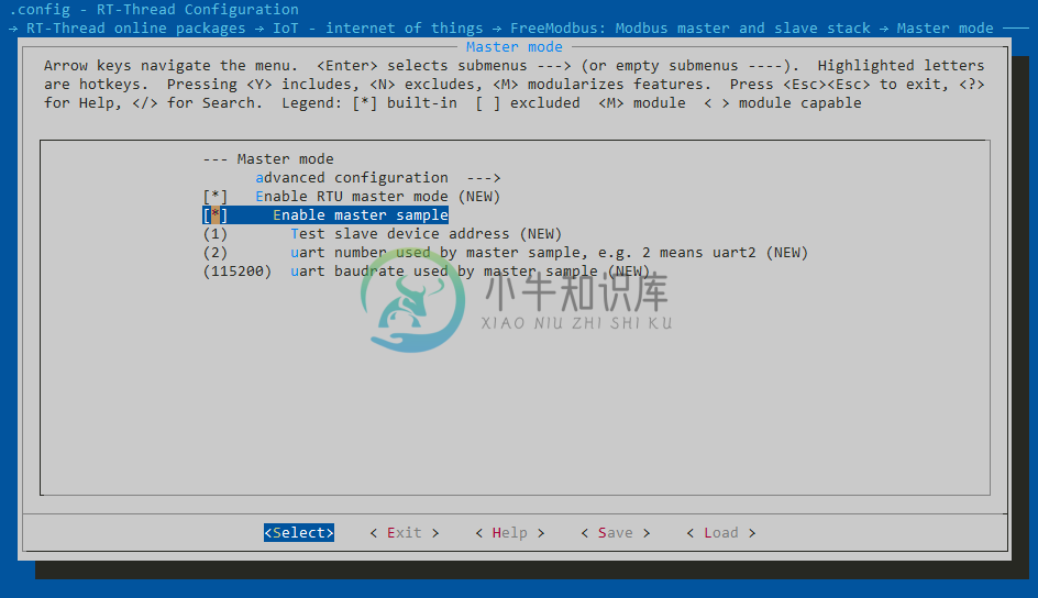 配置 FreeModbus 主机