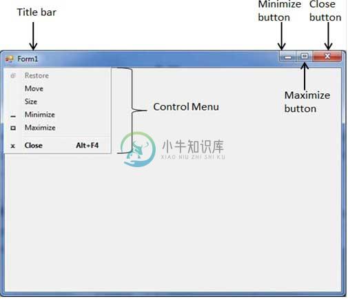 VB.Net表格标题栏