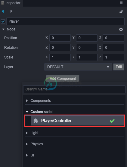 add player controller comp