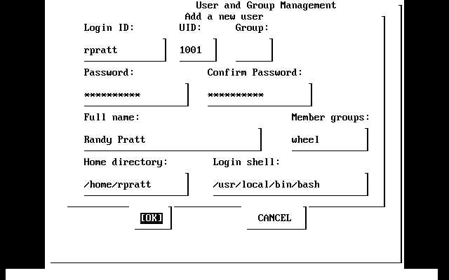 添加用户信息