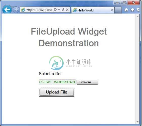 GWT FileUpload小部件