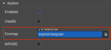 设置天空盒的环境贴图