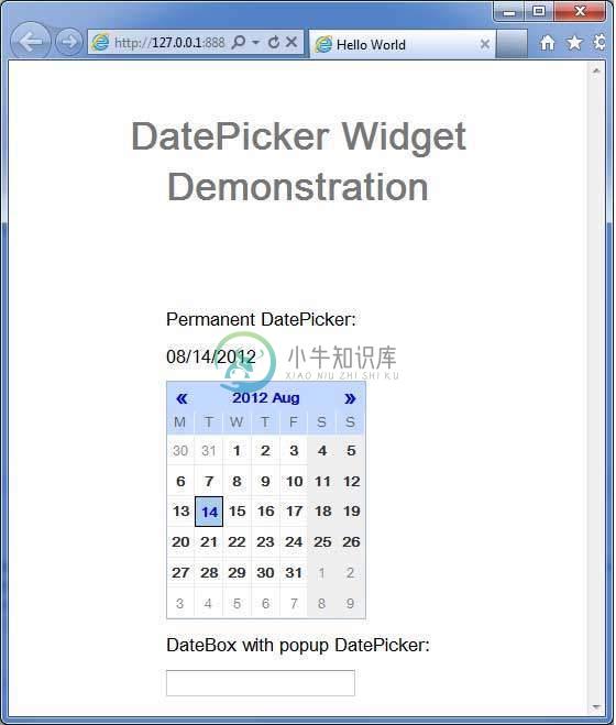 GWT DatePicker小部件