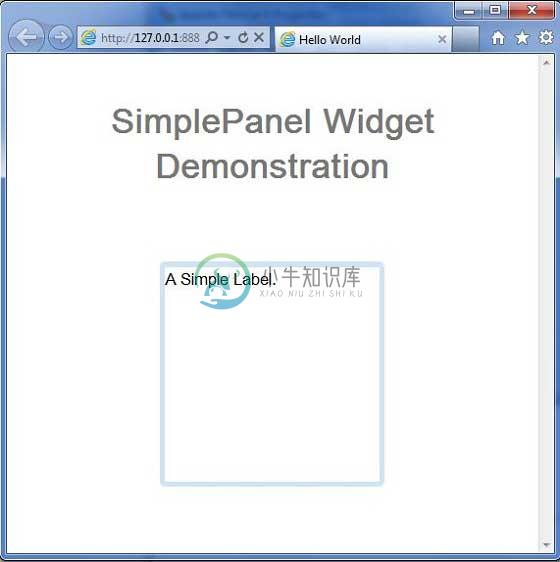 GWT SimplePanel小部件