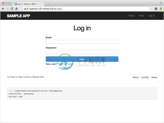 login form