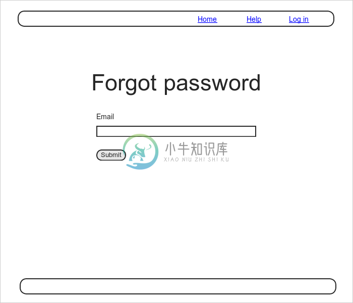 forgot password form mockup