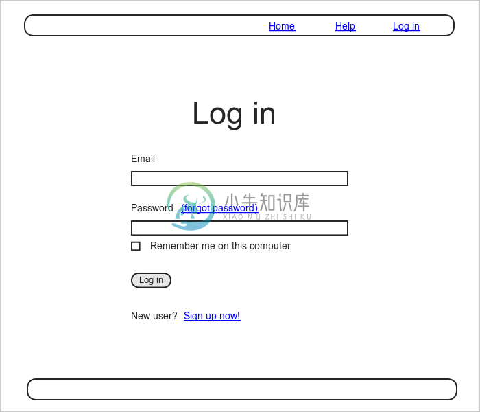 login forgot password mockup