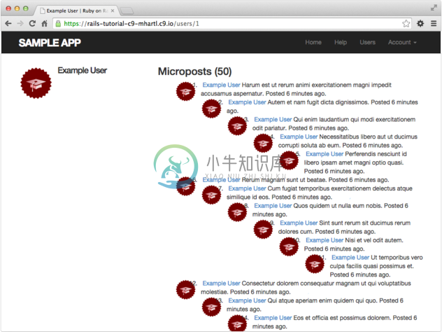 user profile microposts no styling 3rd edition