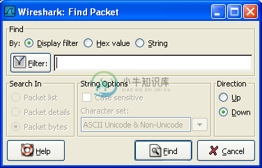 "Find Packet/查找包"对话框