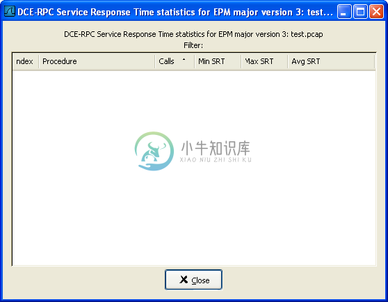 The "DCE-RPC Statistic for ..." 窗口