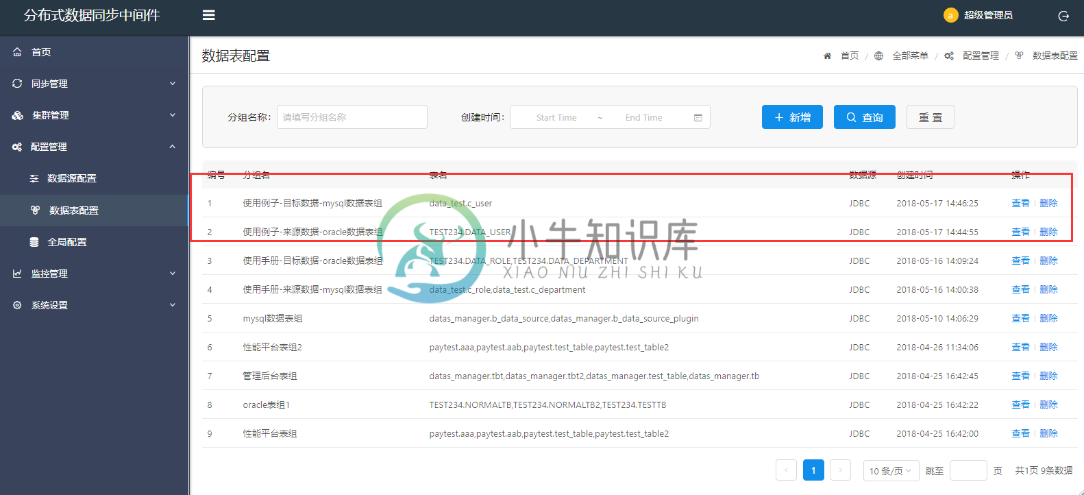 列表页面