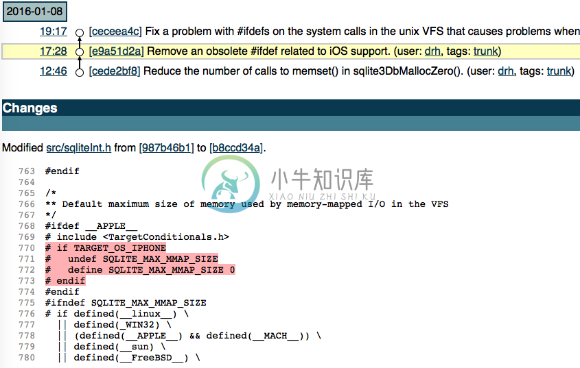 SQLite开启iOS mmap