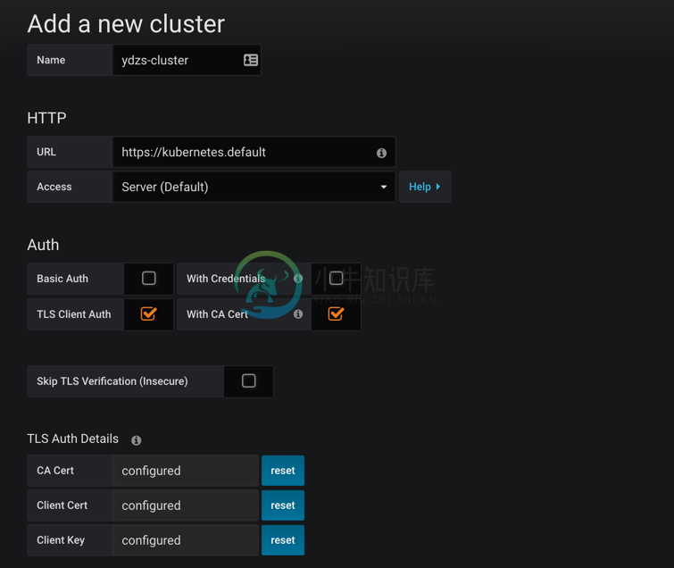 grafana k8s plugin config