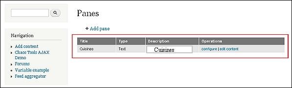 Drupal Pane模块