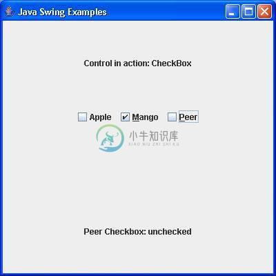 Swing JCheckBox