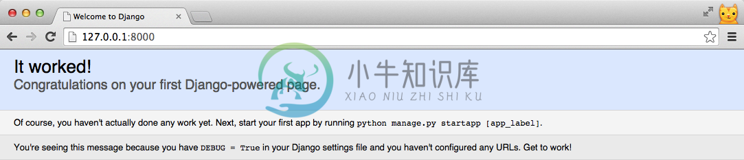 Django startproject success