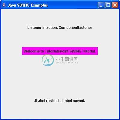 SWING ComponentListener