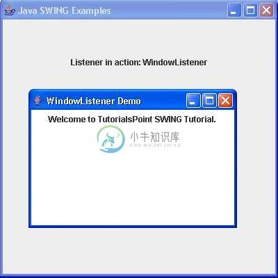 SWING WindowListener