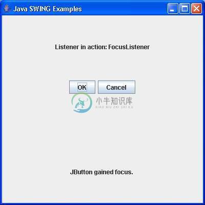 SWING focusListener