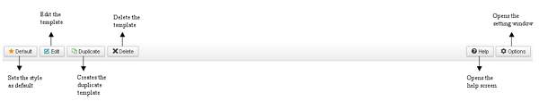 joomla模板管理器工具栏