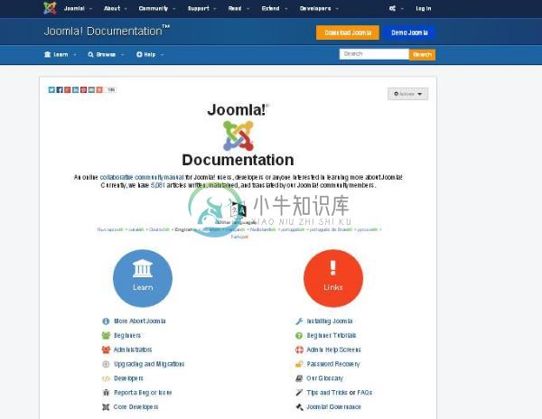 joomla帮助菜单