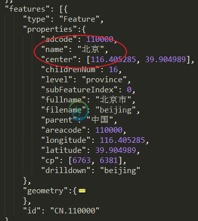 GeoJSON 中的属性