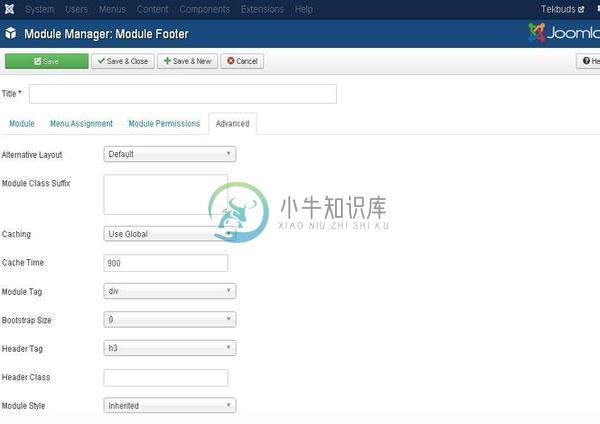 Joomla Footer模块