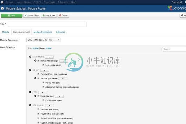 Joomla Footer模块