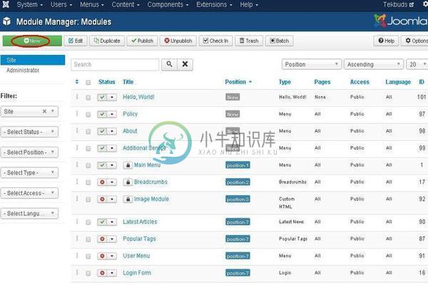 Joomla搜索模块