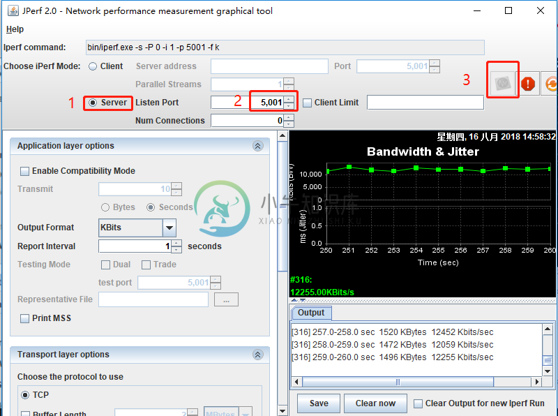 iperf  client