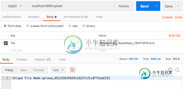 使用Postman的响应的屏幕截图