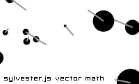 Sylvester.js vector math demo