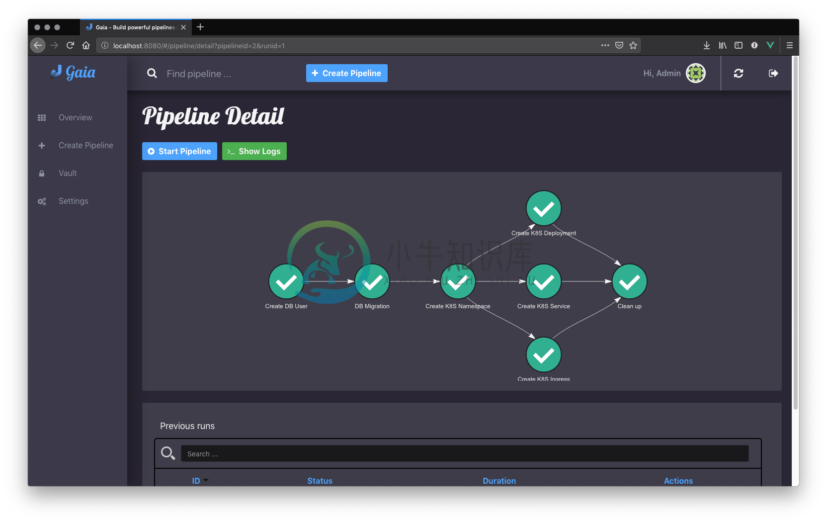 gaia pipeline detailed screenshot