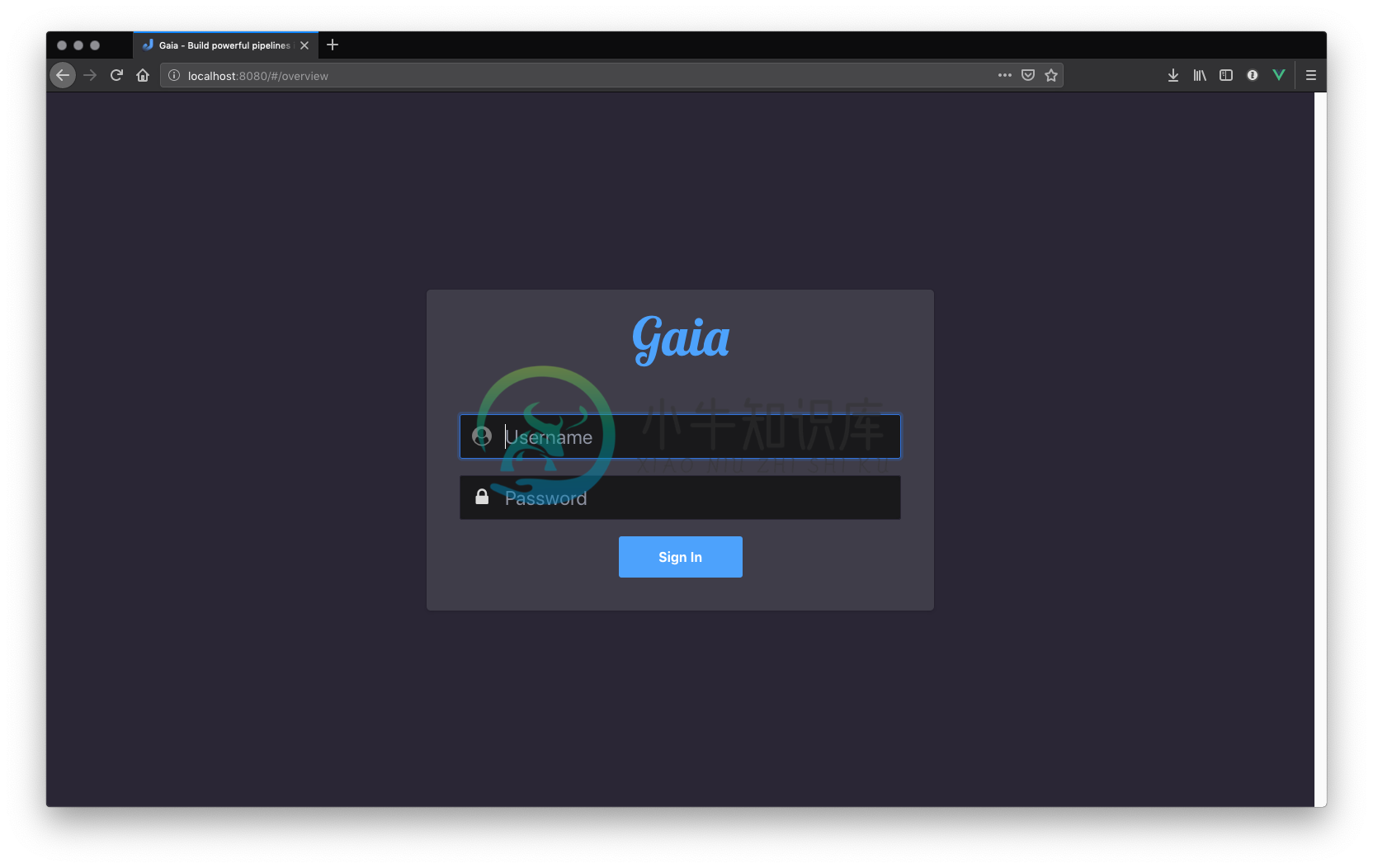 gaia login screenshot