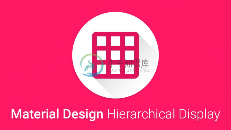 Material Design Hierarchical Display