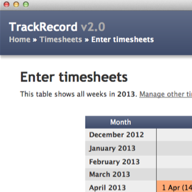 Timesheet overview