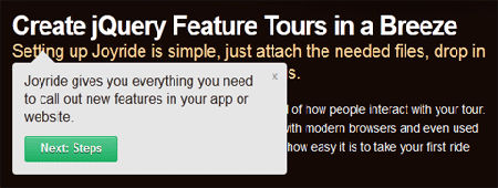jQuery网页向导插件 Joyride