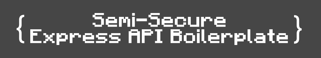 Express API Boilerplate